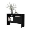GlasFlength Decorative Storage Cabinets Modern Open Shelf Console Table Simple Design for Living Room Entryway, Black, 47.2"*14"*31.8" - 3 of 4