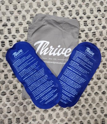 Thrive Cold Compress Ice Packs (2 Count) – Reusable Ice Pack for Injury –  Soft Touch Gel Ice Pack for Pain Relief & Rehabilitation (Dark Blue)