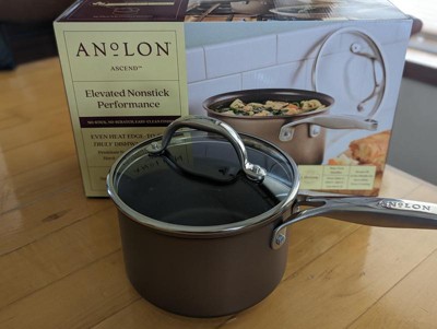 3-Quart Hard Anodized Nonstick Saucepan with Lid – Anolon