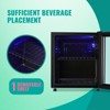 WANAI Mini Fridge Cooler 1.7 cu.ft Beverage Refrigerator with LED lights 17" in Black - 4 of 4