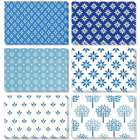 Best Paper Greetings 48 Count Blank All Occasion Greeting Cards with Envelopes Boxed Set, Blue Floral 4x6 in - image 1 of 4