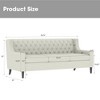 78.75" Fabric Mid Century Modern 3-Seater Sofa with Button Tufted Backrest and Birch Legs - 2 of 4