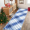 Machine Washable Runner Rug 2x6 Plaid Hallway Runner Vintage Lines Print Entryway Runners Non Slip Kitchen Rug Indoor Foldable Thin Rug for Laundry - 4 of 4