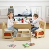 Kids' Table & Chair Sets 4 in 1 Wooden Children Activity Table w/Storage Removable Tabletop with Blackboard for Children Drawing Reading Art Craft - 2 of 4