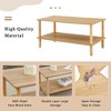 2-Tier Coffee Table for Living Room Furniture,Rectangular Center Table with Open Storage Shelf,Rounded Rubberwood legs - 2 of 4