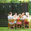 Wooakway 47" x 72" Black Metal Garden Trellis Privacy Screen Indoor Outdoor Room Divider Lattice Panel - 2 of 4
