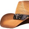 grinderPUNCH Western Outback Cowboy Hat Men's Women's Style Classic Straw Western Cowgirl Hat - 4 of 4