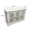 SKRAN Antique Sideboard Storage Cabinet, Vintage Accent Cabinet, 3 carving Doors Buffet Server Console Cabinet for Kitchen, Dining Room, Living Room - 3 of 4