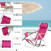 FURNIinspire Outdoor Portable Chair 4 Position Recline with Headrest and Backpack Straps for Outdoor Relaxation, Pink, 23"*21.7"*31.5" - 3 of 4