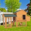 FDW 66 Inch Wood Chicken Coop Chicken House Indoor Outdoor Chicken Cage 2-4 Chickens Waterproof with Egg Box Hen House Pet Hutch Backyard,Natural - 2 of 4