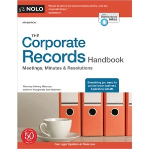 The Corporate Records Handbook - 9th Edition by  Anthony Mancuso (Paperback) - 1 of 1
