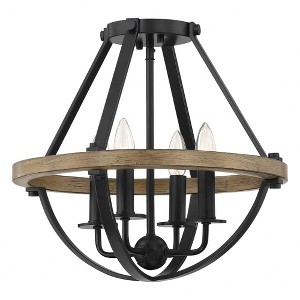 Quoizel Lighting Bartlett 4 - Light Semi-Flush Mount in  Earth Black - 1 of 4