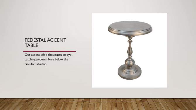 Ian Accent Table Antique Nickle - Carolina Chair and Table, 2 of 5, play video