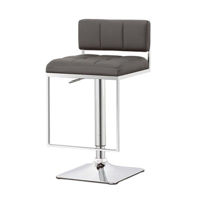 NicBex Bar Stools for Kitchen Island,Modern Leather Counter Bar Stools with Metal Frame,Bar Chairs for Dining Rooms,Kitchens Islands,Black/Gray