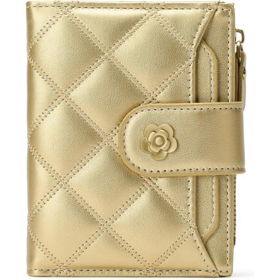 BEAFUP Small Wallets for Women - RFID Blocking Leather Bifold Purse with 15 Card Slots & Coin Pocket for Daily Use,Travel,Work