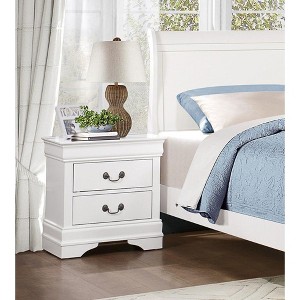 NicBex Elegant Nightstand With 3 Drawers Wooden Bedside Table End Table for Bedroom, Living Room - 1 of 4