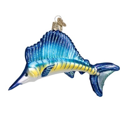 Old World Christmas Glass Blown Ornament for Christmas Tree, Ocean Sailfish