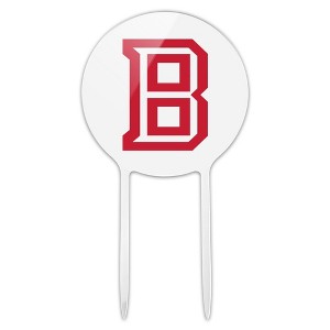 Bradley University Secondary Logo Acrylic Cake Topper Party Decoration for Wedding Anniversary Birthday Graduation - 1 of 4