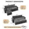 Dyonery 2-in-1 Convertible Futon Sleeper Sofa Bed,Pull Out Couch with Armrests Storage/Side Pockets,Comfy Sofa for Living Room, Apartment,Loveseat - 2 of 4