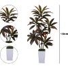 Artificial Dracaena Plant Fake Tree with White Tall Planter,Faux Yucca Tall Fake Plant in Pot Artificial Tree for Home Office Living Room Decor - 2 of 4