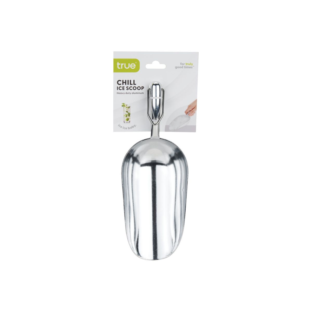 True Heavy Duty Metal Ice Scoop for Freezer, Professional Grade Aluminum Ice Scooper for Cocktails Birthday Wedding Party, Home Bar, 6 oz Set of 1 - thumbnail 7