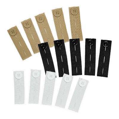 Comfy Clothiers Flexible Button Waist Extenders For Pants Shorts, Skirts -  6-pack - Black : Target