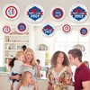 Big Dot of Happiness Firecracker 4th of July - Hanging  Party Tissue Decoration Kit - Paper Fans - Set of 9 - 3 of 4