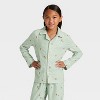Kids' Gingerbread Striped Long Sleeve Shirt and Pants Holiday Matching Family Pajama Set - Wondershop™ Cream - 3 of 4
