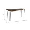 GDFStudio Esme Industrial Writing Desk with Haipin Legs - 3 of 4