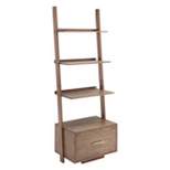 69" American Heritage Ladder Bookcase with File Drawer - Breighton Home
