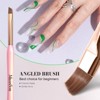 Nail Art Brushes Set 3Pcs-Flat/Oval/Angled - 4 of 4