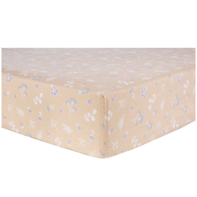 Trend Lab 100% Cotton Flannel Fitted Sheet - Floral, 1 of 5