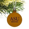 Alcorn Secondary Logo Mini Small Tiny Wood Christmas Tree Holiday Ornament - 3 of 4
