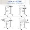 23.6" Small Standing Desk with Wheels, Mobile Stand Up Desk with Standing , Standing Table on Wheels, Rolling Computer Desk Adjustable Height - 3 of 4