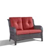 Buenhomino Outdoor Patio Couch Wicker Sofa Loveseat- 2 Seater Rattan Sofa for Outside Patio Garden with Deep Seating and Olefin Cushions - 2 of 4