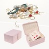 Unique Bargains 2 Layer Women Plush Velvet Jewelry Organizer Case with Removable Drawer - 2 of 4
