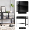 Transparent storage cabinet, glass door, adjustable shelf, simple and stylish, suitable for living room, dining room, hallway - 3 of 4