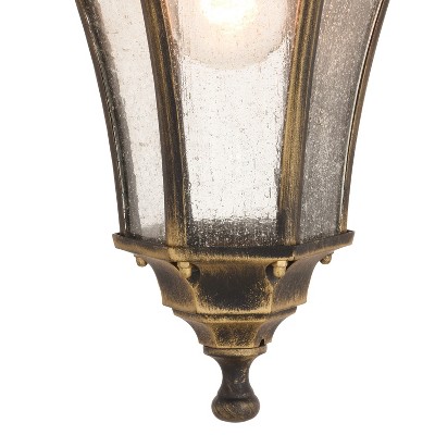 VAXCEL Newark Weathered Bronze Motion Sensor Dusk to Dawn Traditional Outdoor Wall Light with Clear Glass