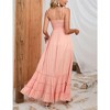 Women's Maternity Dress Summer Square Neck Sleeveless Smocked Baby Shower Photoshoot Spaghetti Strap Maxi Boho Dress - 3 of 4
