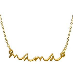 Adornia Tarnish Resistant 14k Gold Plated Cursive Mama Necklace - 1 of 4