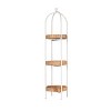 Storied Home Boho Bamboo-Style Metal Plant Stand or Shelf with Removable Rattan Trays - 4 of 4