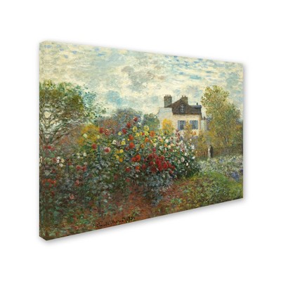 Claude Monet's The Artist's Garden in Argenteuil Canvas Art, 24x32 Inch