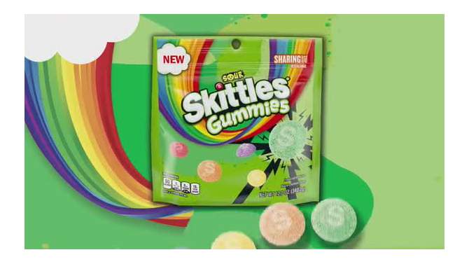 Skittles Candy Sour Gummies Sharing - 12oz, 2 of 13, play video