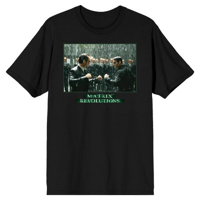 The Matrix Agent Brown and Smith Men's Black T-shirt