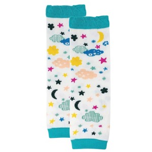 Wrapables Playful Patterns Baby & Toddler Leg Warmers, Clouds and Stars - 1 of 3