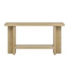 NicBex Vintage-Inspired Ash Veneer Consolen Table with T-Leg Design,2-Tier Narrow Entryway Table for Living Room,Hallway - 2 of 4
