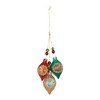 Triple Reflector Ornament Set of 12 – Glass 10.5"H – Red, Green, Gold Holiday Decor By Melrose - 3 of 3