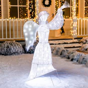 Joiedomi 5ft 3d Cotton Snowman 170 Led Warm White Led christmas