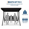 GustoWave 3-Seat Patio Swing Chair with Adjustable Canopy-Heavy-Duty Outdoor Porch Swing for Adults with Breathable Textilene Armrests Seat-Perfect - 3 of 4