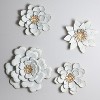 9.5 x 9.5 inch White Metal Layered Lotus Flower Wall Décor - Foreside Home & Garden - 3 of 4